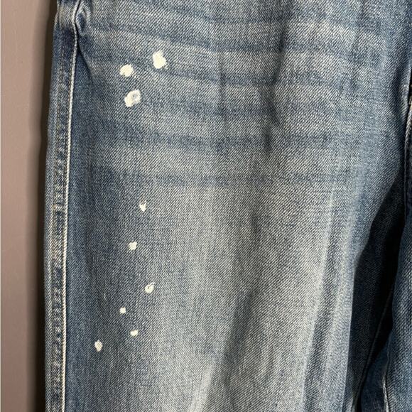 Kancan Medium Wash High Rise Distressed Jeans Paint Splatter Size 7/27 - Picture 2 of 9